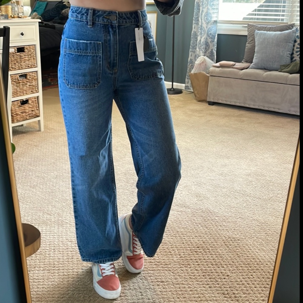 🆕 Amuse Society Brooke Pant Denim Wide Leg